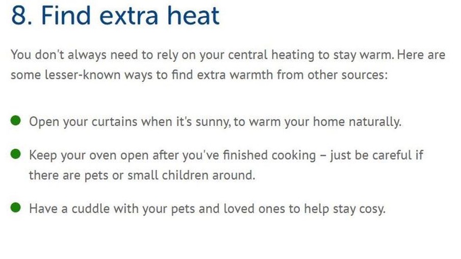 OVO-owned SSE Energy services advised customers to their cuddle pets or leave their oven on to keep warm this winter, all in the midst of an energy price crisis