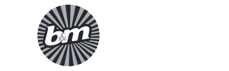 B&M Logo White