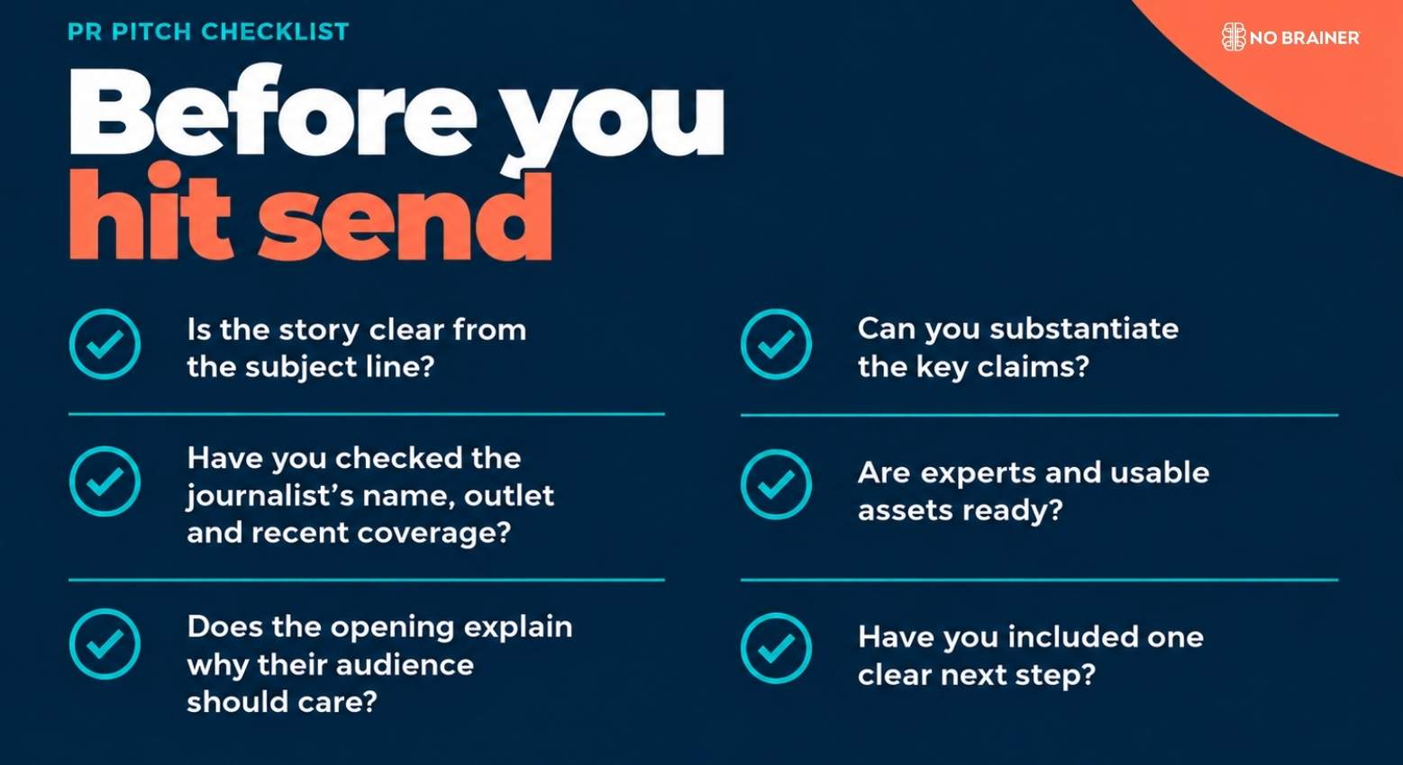 PR pitch checklist